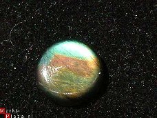 #128 Cabochon Tri-collore Spectroliet Rond 10mm*3mm