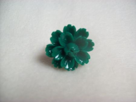 ring metaal zilverkleur resin bloem lotus groen verstelbaar - 1