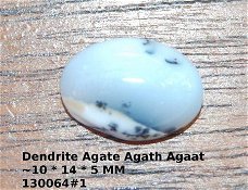 Cabochon Dendriet agaat 10 * 14 * 5 MM