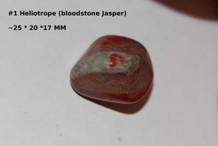 #1 Heliotroop Jaspis Heliotrope jasper trommelsteen - 1