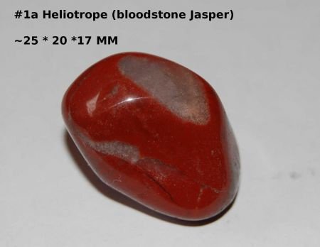 #1 Heliotroop Jaspis Heliotrope jasper trommelsteen - 1