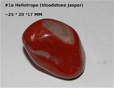 #1 Heliotroop Jaspis Heliotrope jasper trommelsteen
