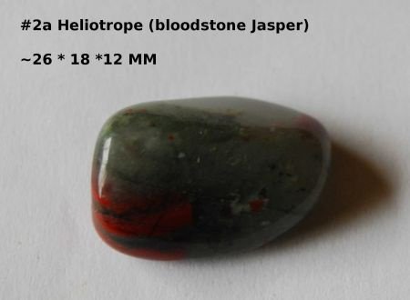 #2 Heliotroop Jaspis Heliotrope jasper trommelsteen tumbled - 1