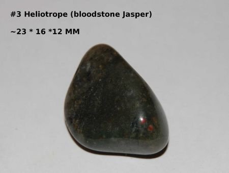 #3 Heliotroop Jaspis Heliotrope jasper trommelsteen tumbled - 1