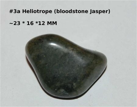 #3 Heliotroop Jaspis Heliotrope jasper trommelsteen tumbled - 1