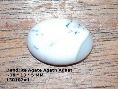 130107#1 Cabochon Dendriet agaat 18 * 13 * 5 MM - 1