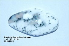 130155#2 Cabochon free form Dendriet agaat 35 * 19 * 6 MM