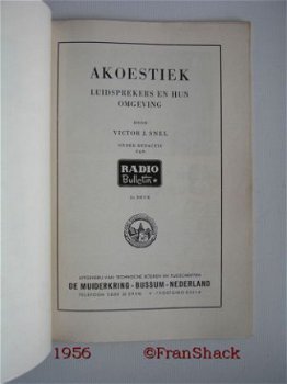 [1956] Acoustiek, Snel, De Muiderkring. - 2