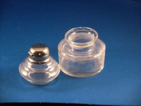 Antieke inktpot glas - 1