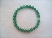 armband groene aventurijn edelsteen met kristal facet kraal - 1 - Thumbnail