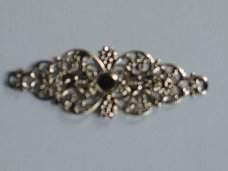 filigree silver plate 6.2x2.8 cm