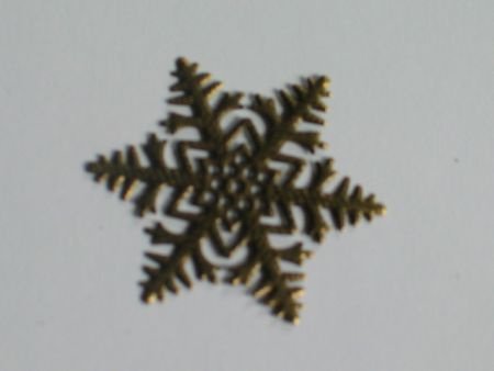 filigree bronze snowflake 4.5x4.5 cm - 1