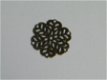 filigree bronze flower 1, 3 cm - 1 - Thumbnail