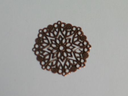 filigree copper flower 1, 3.5 cm - 1