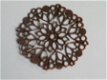 filigree copper flower 2, 4.9 cm - 1 - Thumbnail