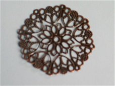 filigree copper flower 2, 4.9 cm