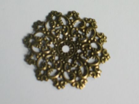 filigree bronze flower 4, 4.8 cm - 1