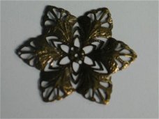 filigree bronze flower 5, 5.8 cm