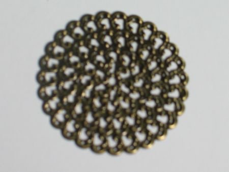 filigree bronze circle 2, 4.8 cm - 1