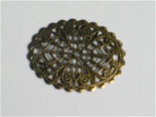 filigree bronze oval 1, 4.5x3.6 cm