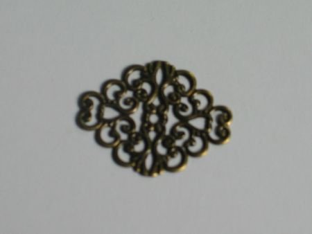 filigree bronze oval 2, 3.7x3.0 cm - 1