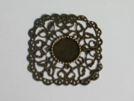 filigree bronze square 4.3 cm - 1