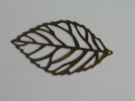 filigree bronze leave 5.5x3.2 cm - 1