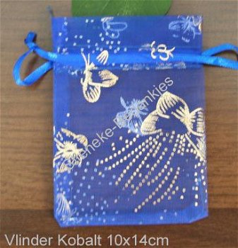 100 Gem. Vlinder Organza zakjes bedankjes sieraden zeep - 1