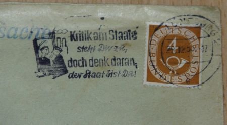 Envelop, Duitsland, met dag stempel, 1955. - 1