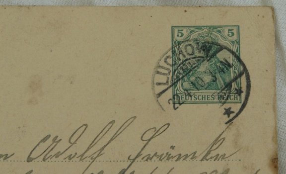 Briefkaart / Postkarte, Duitsland, met post stempel, 1910. - 2