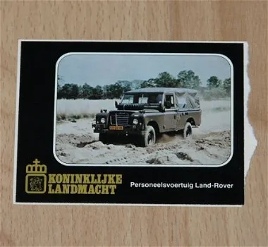 Sticker, Land Rover, Koninklijke Landmacht, jaren'80.(Nr.1) - 0