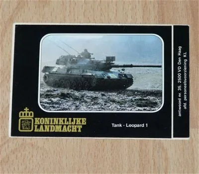 Sticker, Tank Leopard I, Koninklijke Landmacht, jaren'80.(Nr.1) - 0
