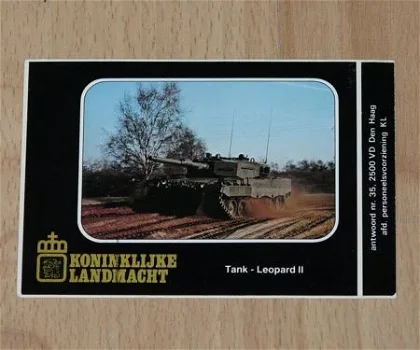 Sticker, Tank Leopard II, Koninklijke Landmacht, jaren'80.(Nr.1) - 0