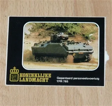 Sticker, YPR 765, Koninklijke Landmacht, jaren'80.(Nr.1) - 0