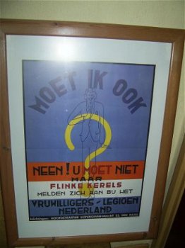Ingelijste poster Vrijwilligers Legioen Nederland - 1