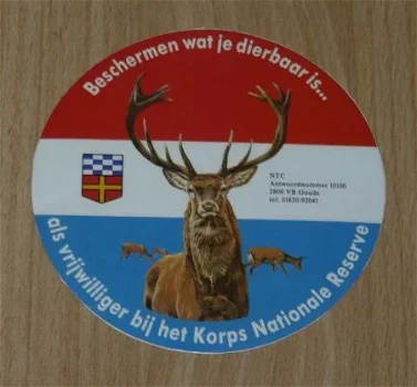 Sticker, Korps Nationale Reserve, Koninklijke Landmacht, jaren'80.(Nr.1) - 0