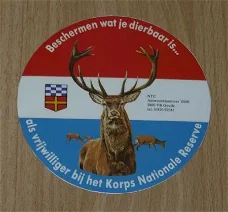 Sticker, Korps Nationale Reserve, Koninklijke Landmacht, jaren'80.(Nr.1)