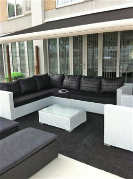 loungeset wit + 8x lazybear funky - korting! met gratis lev. - 2