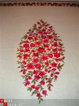 Tafellaken / tafelkleed met rode rozen (pl.2) - 1