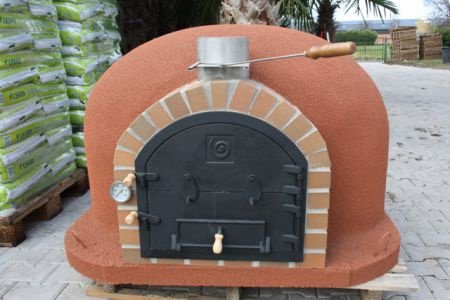 Steenoven/broodbakoven/pizza-oven BOLGONA120cm&extra isolati - 1