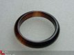 #72 Zwart Bruinachtige Agaat Ring handgeslepen - 1 - Thumbnail