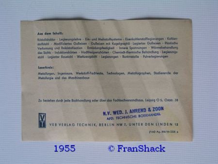 [1955] Aankondiging, Bolchowitinow, VEB Verlag Technik. - 1