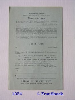 [1954] Aankondiging, nieuwe uitgaven,Oxford University Press - 2