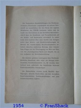 [1954] Informatie folder, Radioblad, NWDR. - 2