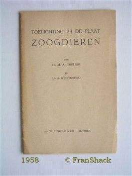 [1958] Toelichting bij plaat Zoogdieren, IJsseling, Thieme - 1