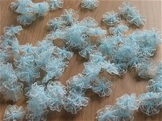 10 rosettes blue 3.3 cm