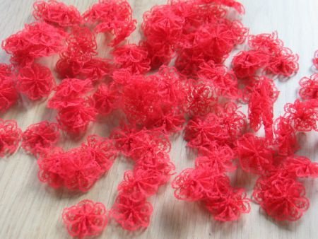 10 rosettes red 3.3 cm - 1