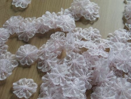 5 rosettes pink 4.4 cm - 1