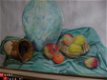 Aquarel - gevarieerd stilleven met fruit - ca. 1960 - 1 - Thumbnail