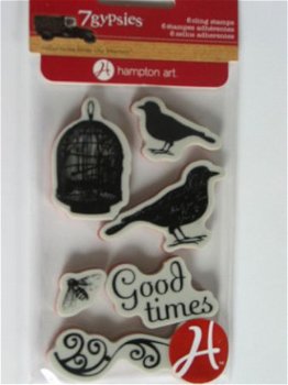 7-gypsies cling mounted stempel good times - 1